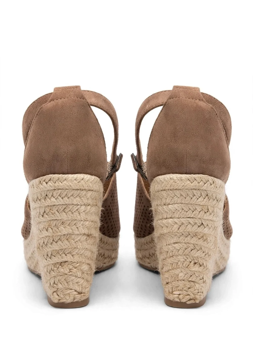 Torrid Tan Espadrille Platform Wedge Sandals with Ankle Strap